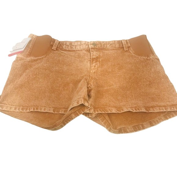 Isabel Maternity Ingrid/Isabel Women's Size 10 Side Panel Brown Carpenter Short - Picture 1 of 16